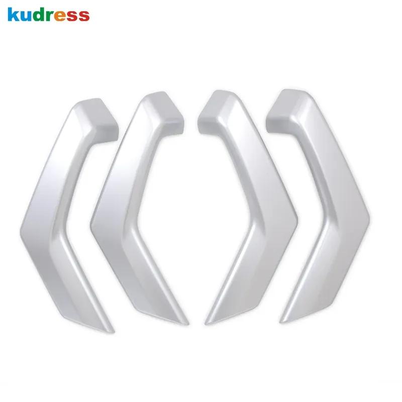 For VW For Volkswagen T-ROC TROC 2017-  2024 Carbon Fiber Car Inner Door Armrest Handle Cover Trim Interior Accessories