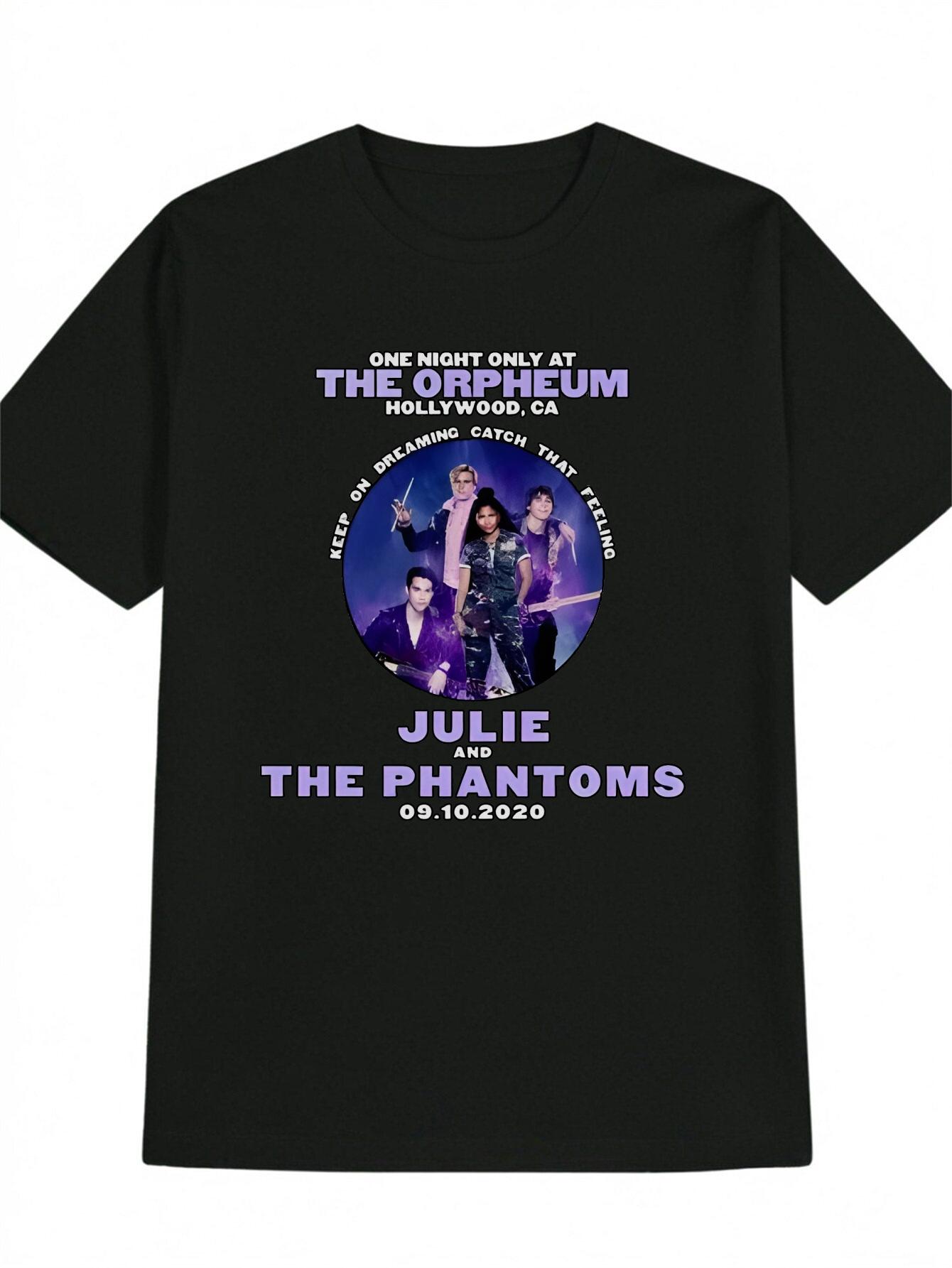 Casual Graphic T-shirt - The Phantom of the Opera Julie & Band Print M