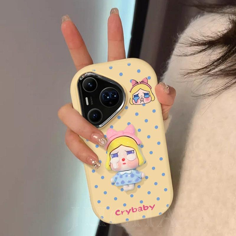 Applicable to Huawei pura11pro new mobile phone case high value por + all-inclusive pure11 silicone polka dot crying baby
