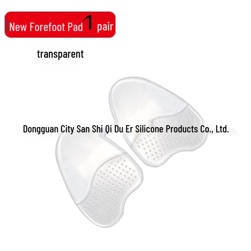 Thickened Non-Slip Shock-Absorbing Silicone Forefoot Pad for High Heel Comfort прозрачный
