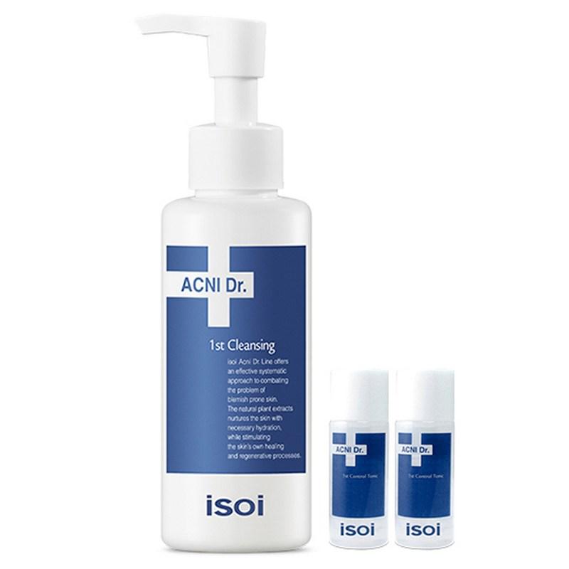 Isoi Acne Doctor First Cleansing Gel 130ml + Acne Doctor First Control Tonic 8ml 2p, 1 Set
