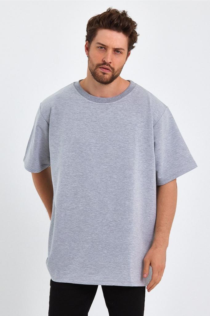 Women's Style Big Size T-Shirt Plus Size Oversize 2 Thread Short Sleeve Crew Neck T-Shirt