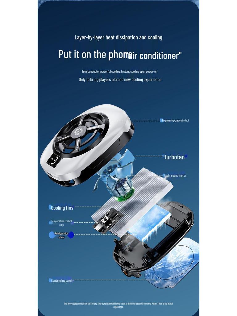 Cross-border 2025 TL16 Ultra-Quiet Clip-on Semiconductor Mobile Phone Cooler