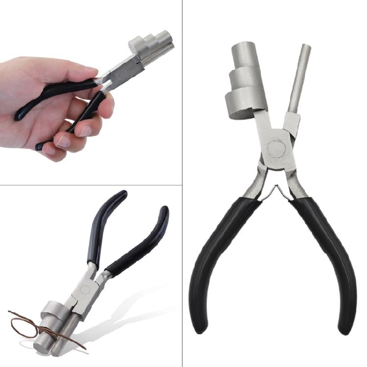 Comfortable Grip 6 inch Flat Nose Round Jaw Jewelry Pliers for Small Components