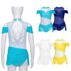 Kids Girls Sleeveless Sports Gymnastics Workot Bodysuit Children Patchwork Ballet Dance Leotard Ballerina Fairy Party Costumes