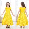 Dressy Daisy Belle Costume for Toddler Girls, Princess Cosplay, Kids' Beauty and the Beast Dress with Skirt, Yellow, Size 105, Ages 3-4, Halloween