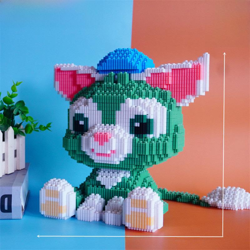 Blocuri de construcție educaționale pentru dinozaur Chao Le Sen pentru băieți - Ornamente Yoshi Puzzle