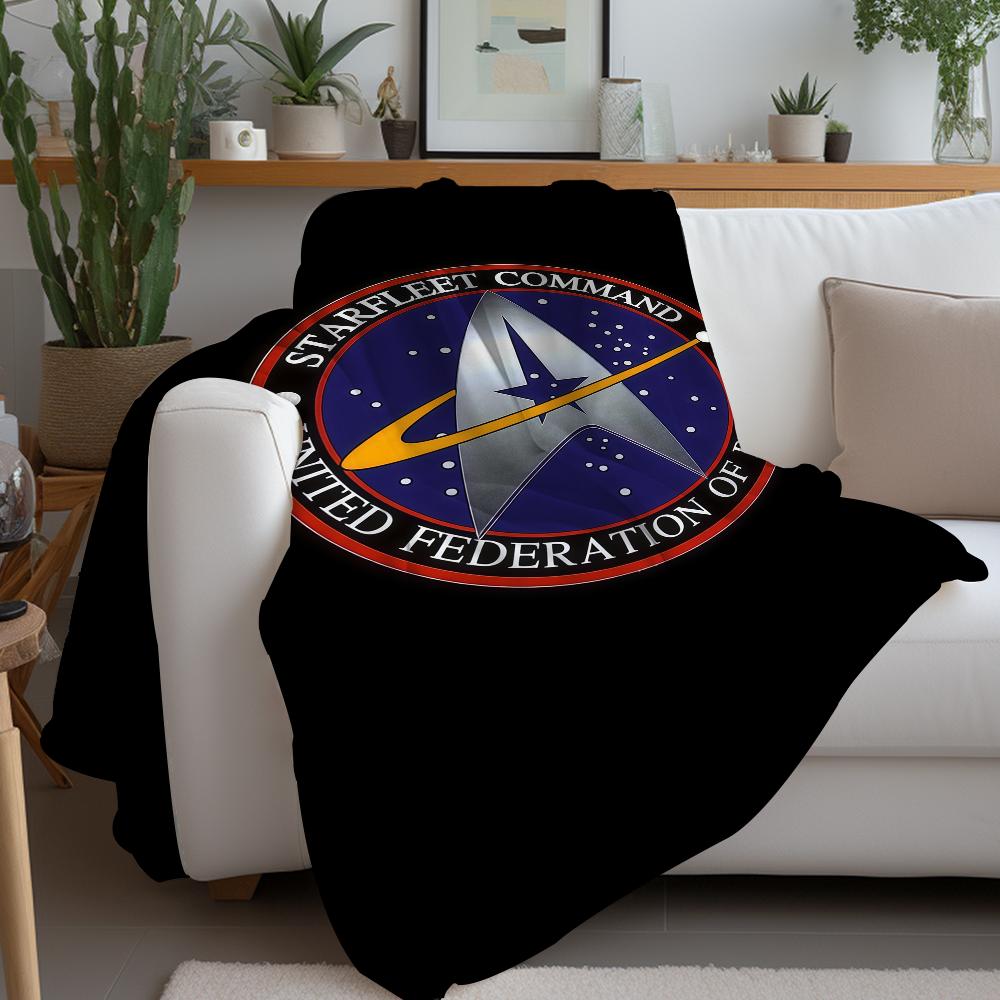 Movie S-Star T-Trek Logo Blanket Warm And Soft Suitable For Bedroom Living Room Sofa Bed Office Travel Camping