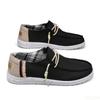 Spring new Fashionable versatile men's Casual Boat Shoes Lightweight Shoes Men Low-cut Lightweight Breathable Canvas flats
