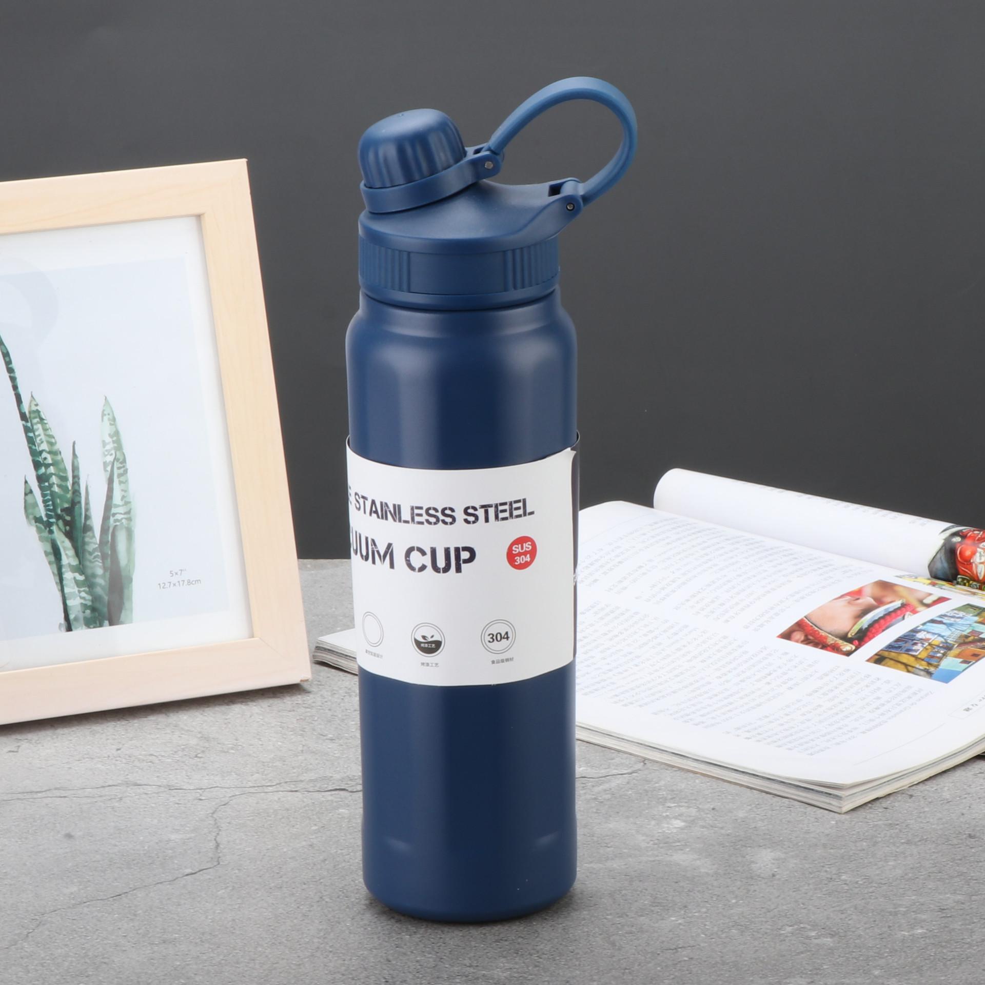

Fashion Macaron Smart Sports Water Cup Big Cap Thermos Cup Student Kettle Outdoor Steel Thermos Cup Durable Durable 840ml
