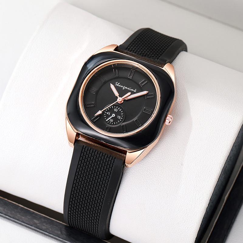 Women's Square Watch Casual Silicone Quartz Wristwatch Girls Clock Gift