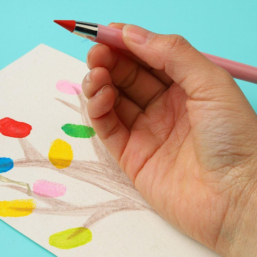 12pcs Macaron Color HB Colored Pencils Set With Eraser No Sharpening Eternity Pencils Drawing Sketching Pencil School Office