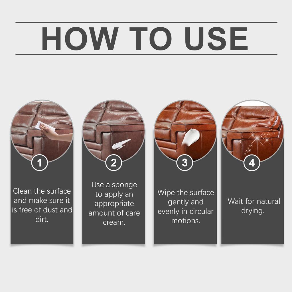 Leather Care Cream Furniture Leather Boots Jackets Sofa Cleaning Care Polishing Leather Care