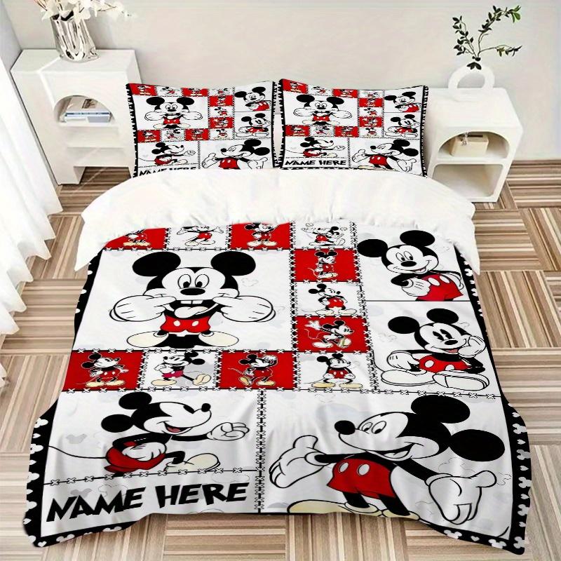 3pcs Funny Mickey Print Cover Set Ultra Soft, Breathable, and Comfortable Bedding with Stylish Design for Bedroom and Guest Room Decor 1 Cov