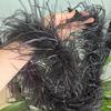 Ostrich Feather Strips and Headdresses: Perfect for Evening Gowns, Wedding Dresses, and Clothing Decoration