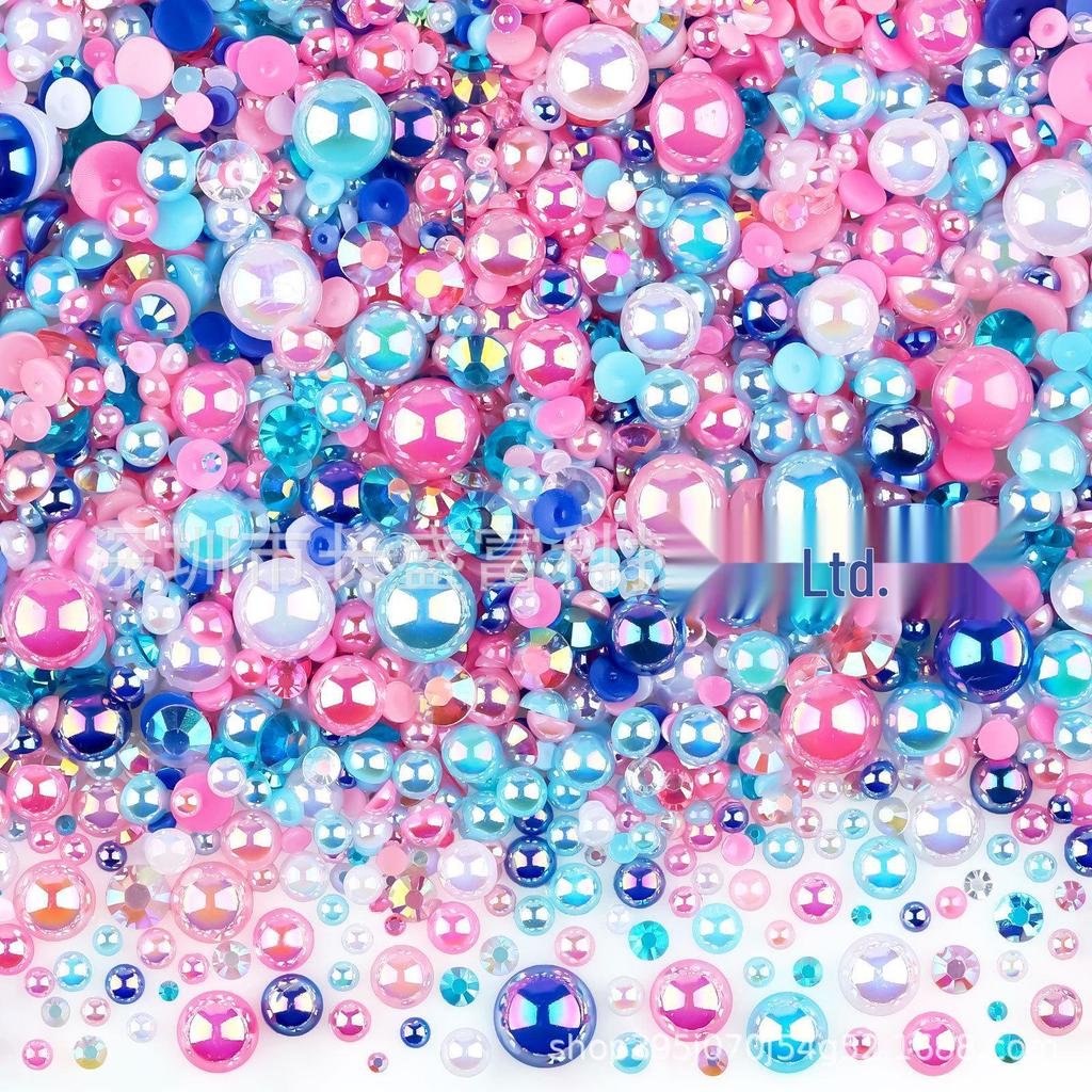 Multi-color Half Pearl Nail & Craft Embellishments for Nails, Phone Cases, Earrings & Hair Clips