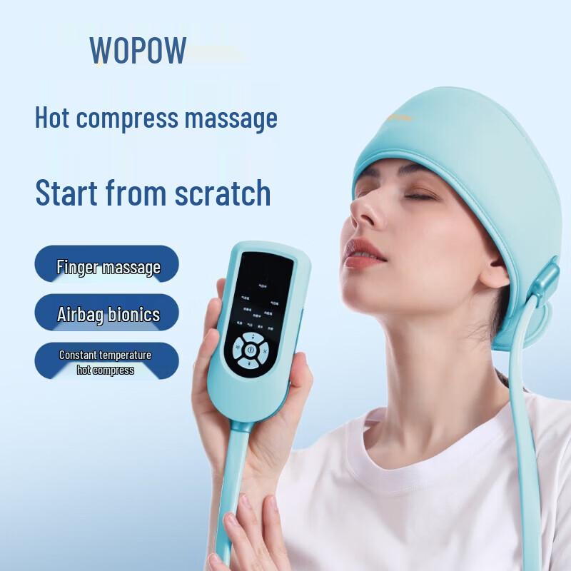WOPOW Portable Head Massager with Hot Compress