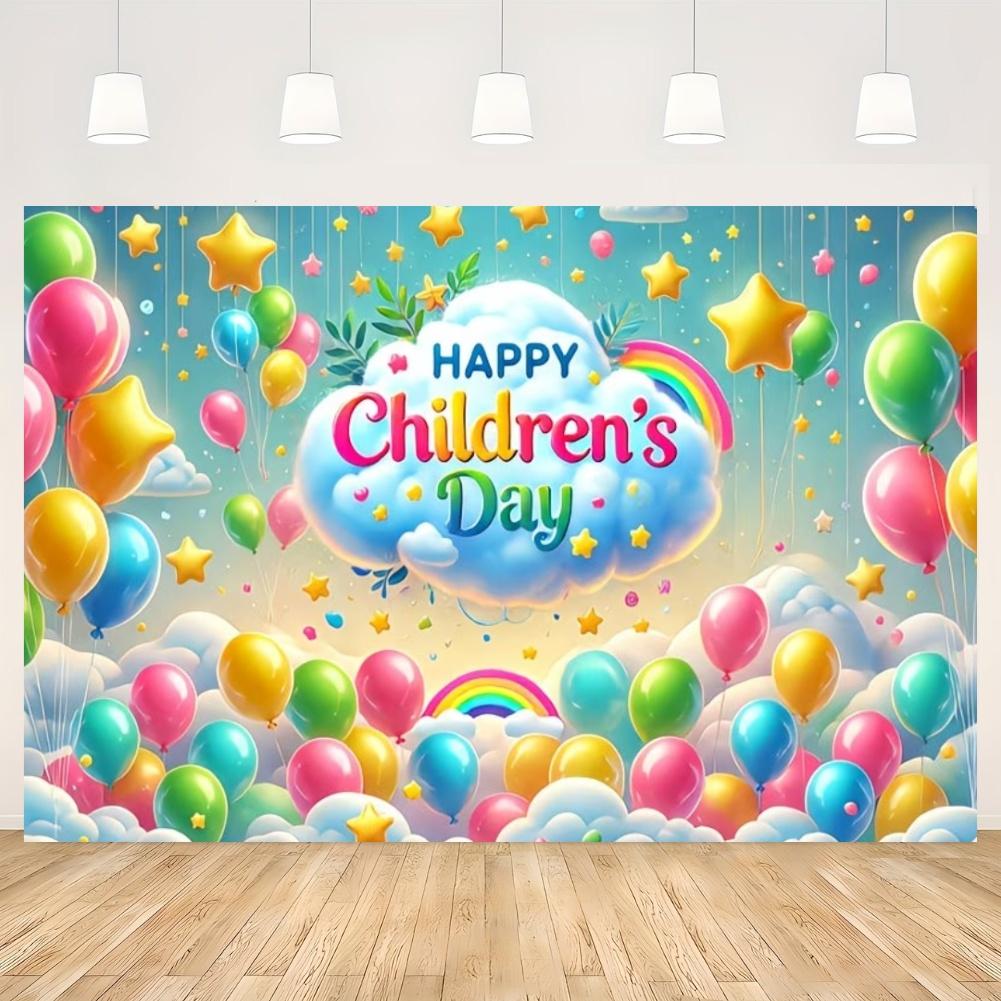 Children's Day Party Decoration Backdrop Feliz Día del Niño Balloon Photography Background Supplies Kid Gift Photo Studio Prop
