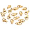 18K Gold-Plated Stainless Steel Lobster Clasp for Jewelry Necklace Making