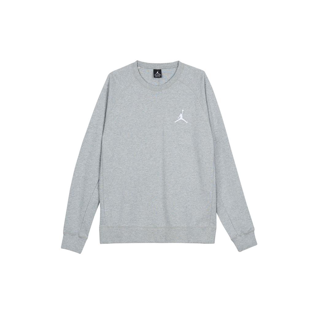 Jordan Solid Color Sports Crew Neck Pullover Long Sleeve Sweatshirt Men Sweatshirt Gray AH3935-063
