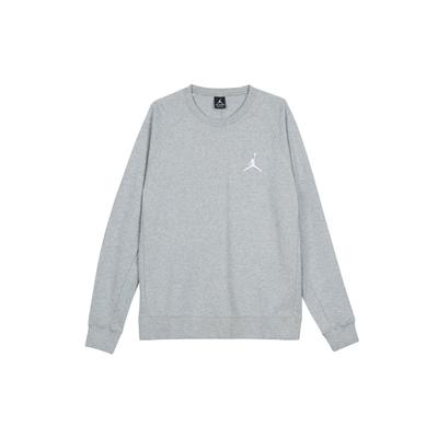 Jordan Solid Color Sports Crew Neck Pullover Long Sleeve Sweatshirt Men Sweatshirt Gray AH3935-063