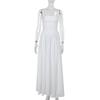 Vestido de outono europeu e americano para mulher, temperamento elegante, corte justo, cor sólida, linha A, comprimento [especificar comprimento, por exemplo, até ao joelho, longo]