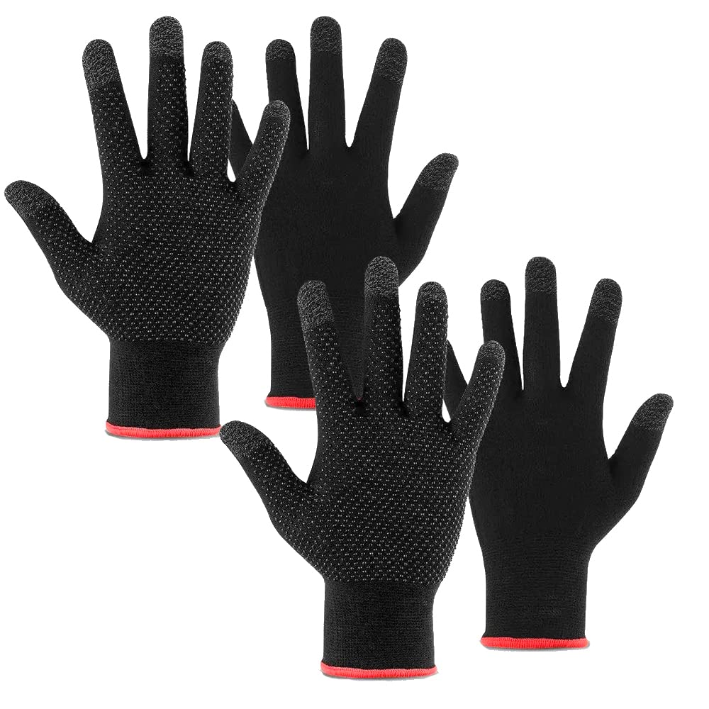 SUNNY Smartphone Compatible Work Gloves, Set of 2, All Five Fingers Compatible with Touch