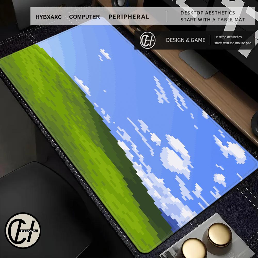 Pixel Pink Clouds Mouse Pad Sky Large Mousepad PC Gaming Accessories Pad Cute Landscape Rubber Computer DeskMat Xxl Extended Pad