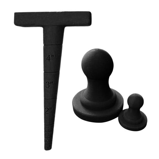 

3Pcs/Set Seeds Planting Tools Hand Dibber Soil Digging Leveling Tool Garden Dibber with T-Handle Depth Scale for Effortless Planting Seeds Bulbs Sets чёрный
