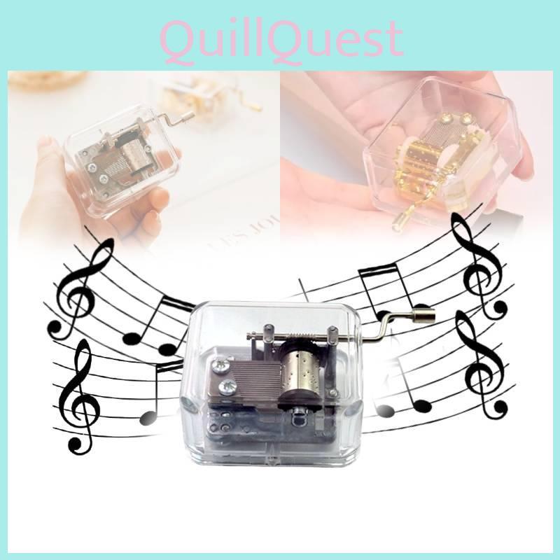 Acrylic Hand Crank Music Box Craft Diy Toy For Creative Gift Giving Students