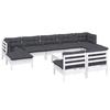 VidaXL Bois de Pin Massif Salon de Jardin 10 pcs avec Coussins Mobilier de Patio Meubles d'Extérieur Mobilier de Jardin 3097110