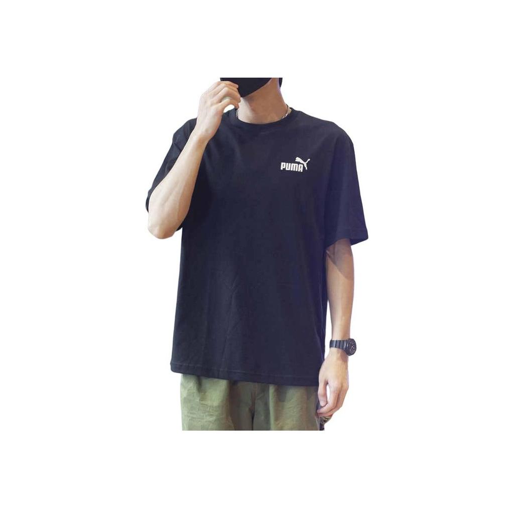 Puma Ess+ Relaxed Tee With Logo Print Men Tops Black 849529-01