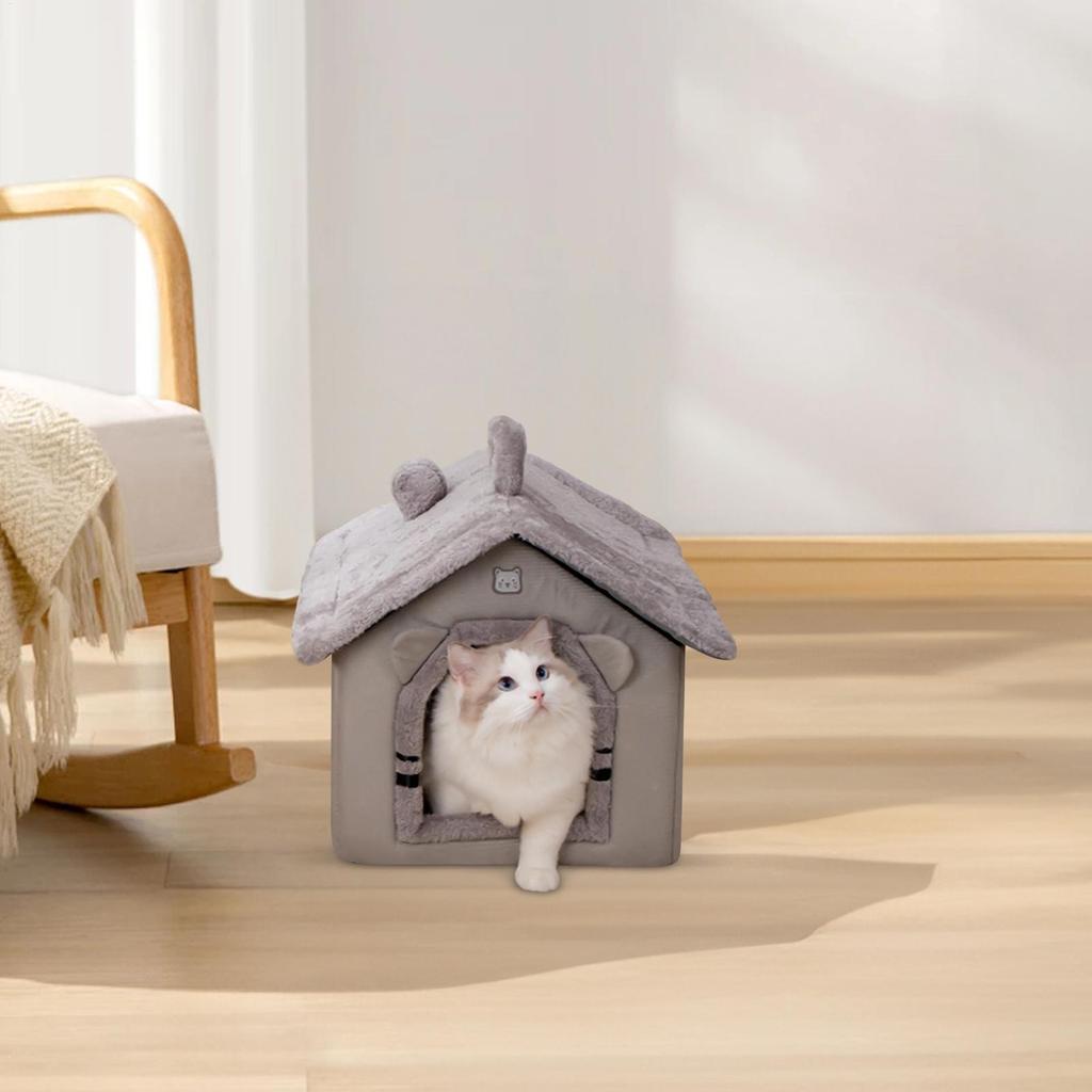 Pet Beds For Cats Cave Sleeping Nest Tent Thickened Soft And Warm Cats House Tent Bed For Calming Outdoor Animal Travel Winter