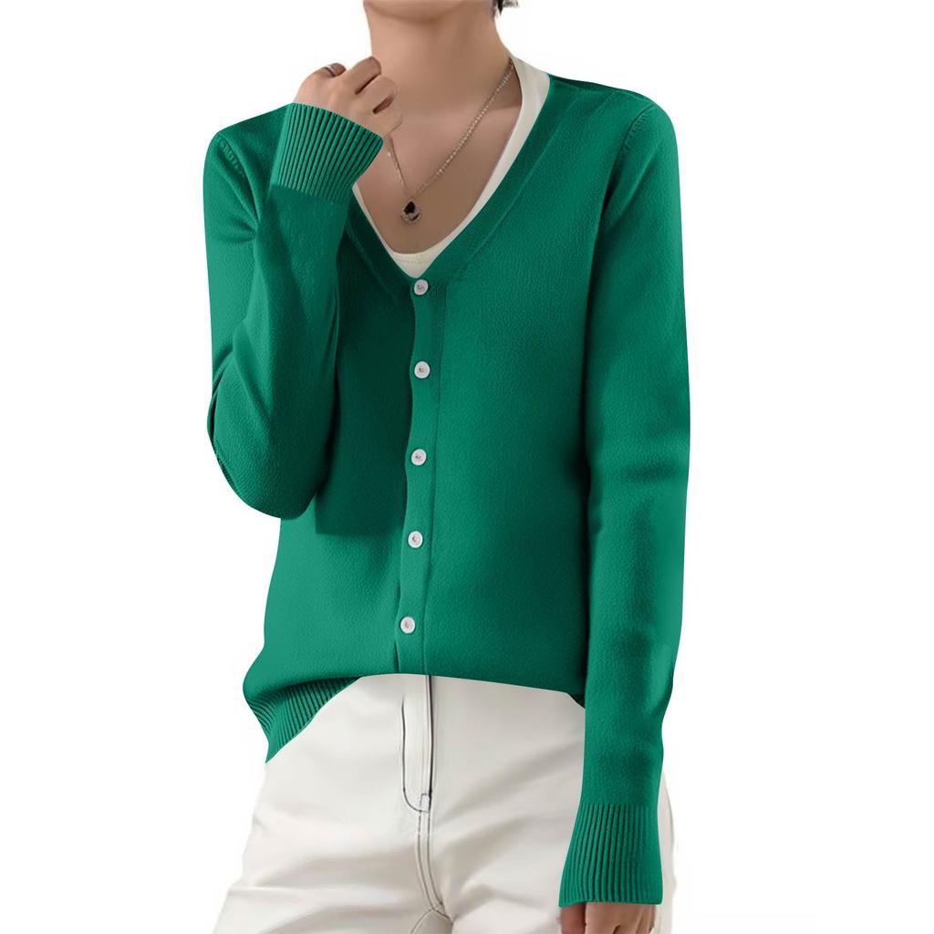 Women's Fashionable Casual Solid Color Long Sleeve Top