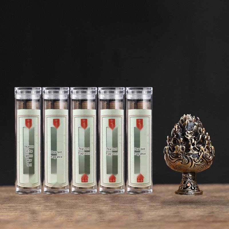 Retro Mini Hollow-Out Boshan Incense Burner - Creative Cloud Design for Office or Home Decor