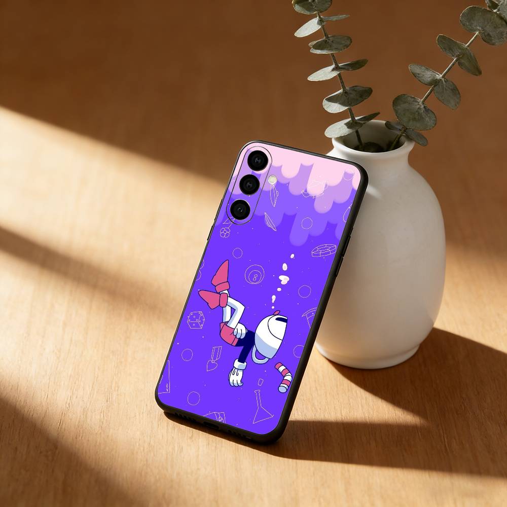Cute CupHead And MugMan Phone Case For Samsung GalaxyA13,21s,22,31,32,52,53,71,72,73,Soft Black Cover