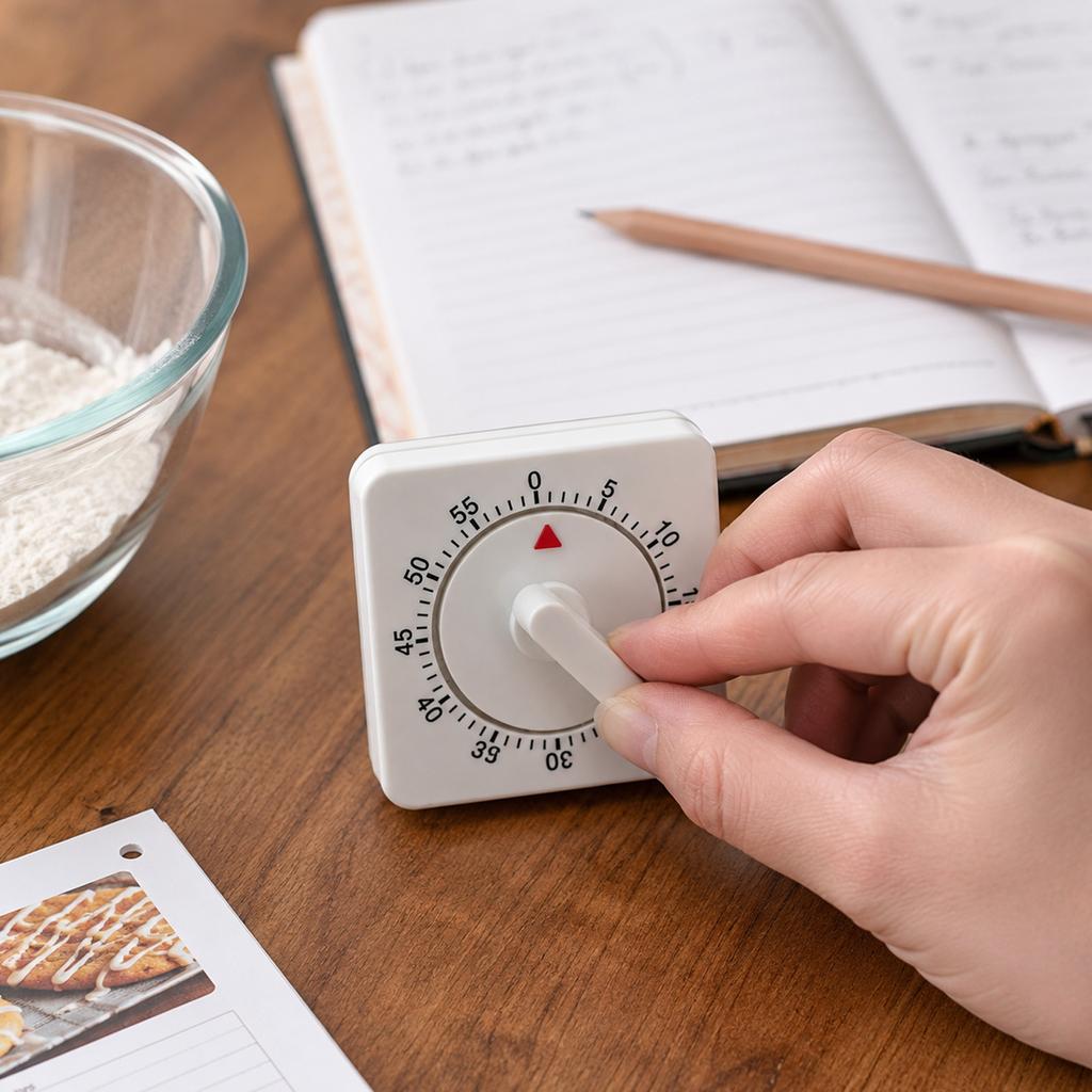 Mechanical Wind-Up Timer for Kitchen Countdown