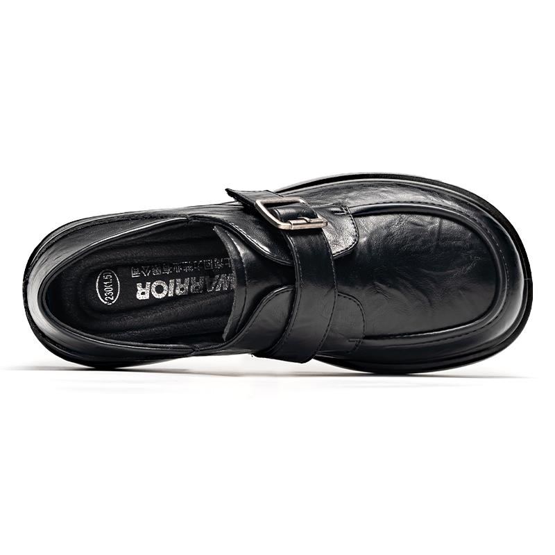 Warrior Versatile Commuter College Style JK Flats Student Casual Two-Way Loafers Kids Flats Black WXP(WZ)-3073