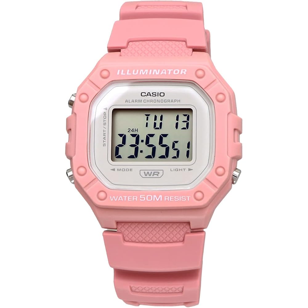 Casio CASIO Standard Digital Watch W-218HC-4AV Men's Women's Cheap Casio Chip Casio Rose Pink O...
