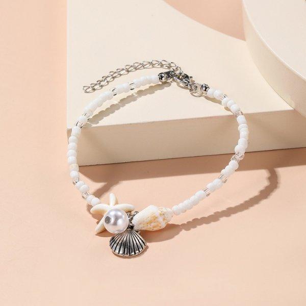 Bohemian Multilayer Starfish Bracelets for Women Y2K Summer Beach Pearl Shell Charm Elastic Beaded Bracelet Fashion Jewelry Gift