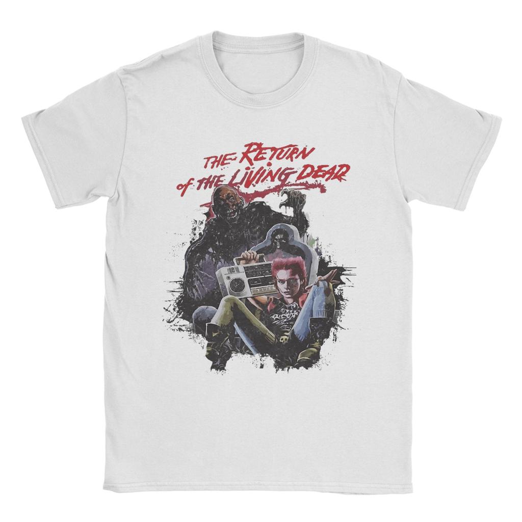 Return Of The Living Dead Retro Horror T-Shirts for Men Cotton Tee Shirt Round Neck Short Sleeve T Shirts Plus Size Clothing