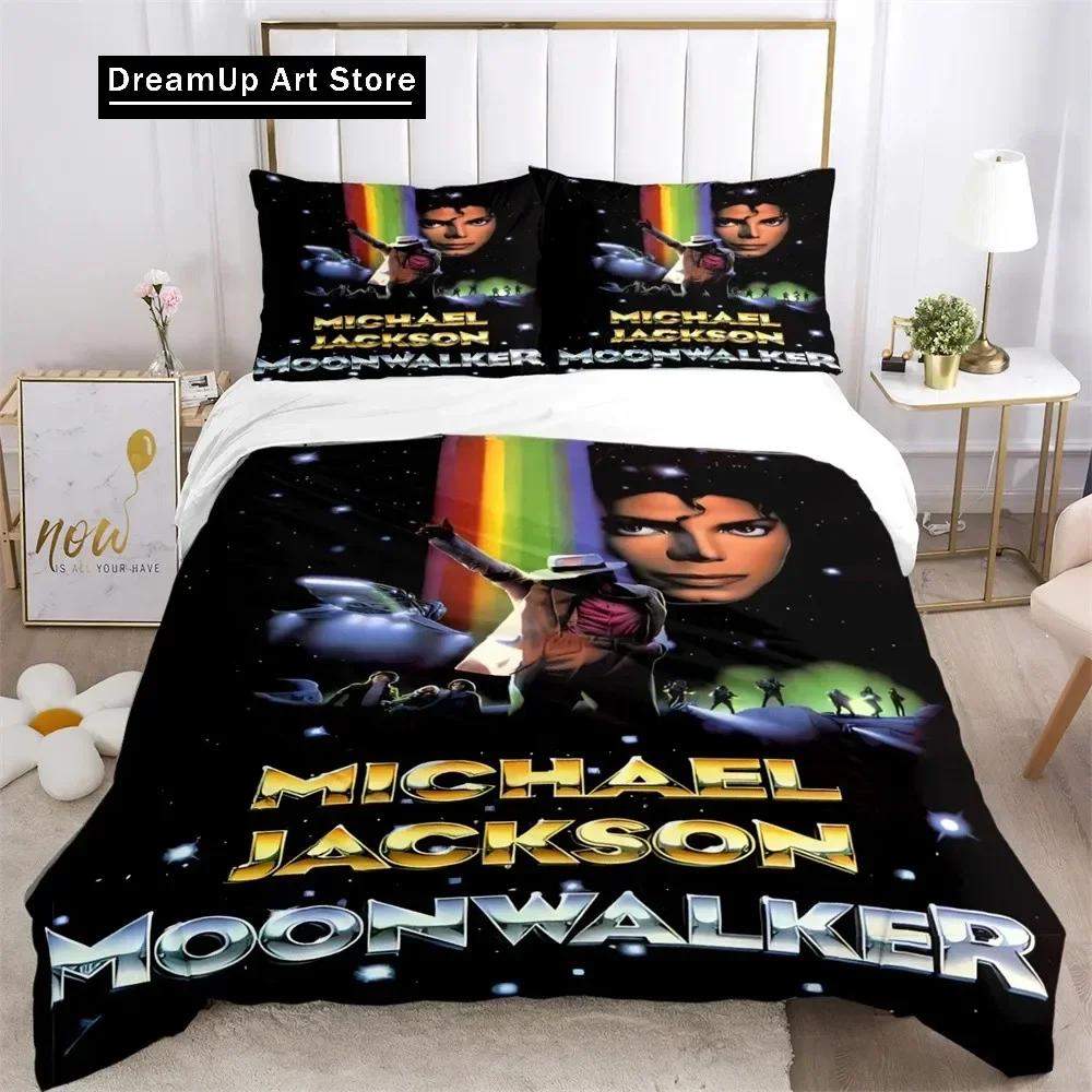 Michael J-Jackson Dekbedovertrek Dekbed Fear Beddengoedset Zachte Dekbedhoes en Kussenslopen voor Tieners Kinderen Enkel/Dubbel/Queen/King