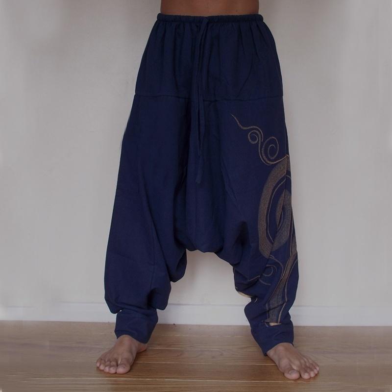 Men Fashion Harem Pants Summer Baggy Aladdin Hippie Yoga Pants Plus Size