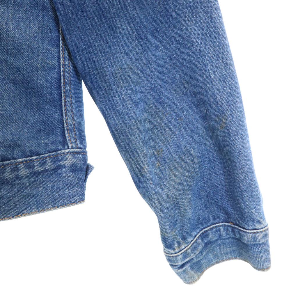 Triple LLL Brand 70s Vintage Denim Jacket Wash Blue Denim Jacket Trucker Men's Used