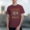 Legenden 1974 Perfekt 2026 Neue Mode Schwergewicht Heißer Verkauf Retro Bedrucktes Muster Lustiges Rundhals-T-Shirt für den täglichen Komfort