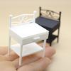 Doll House Nightstand 1/12 Scale Realistic Iron Dollhouse Furniture Imaginative Play Hobbyist Dollhouse Accessory