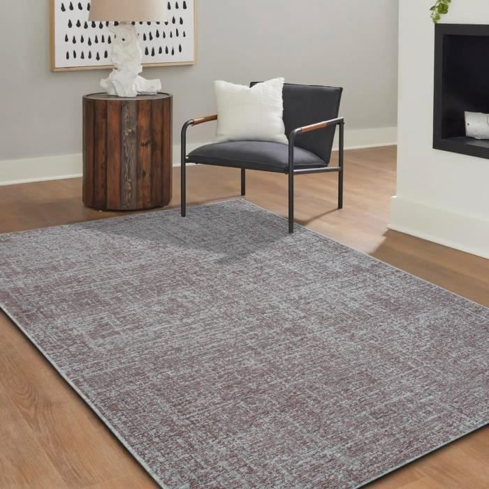 Tapis en laine terracotta et beige 160x230
