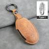 Leather Car Key Case Cover Shell Fob for Hyundai Grand Prix GN7 IONIQ6 Nuovo Kona Genesis Coupe Sonata Ix35 Protector Keychain