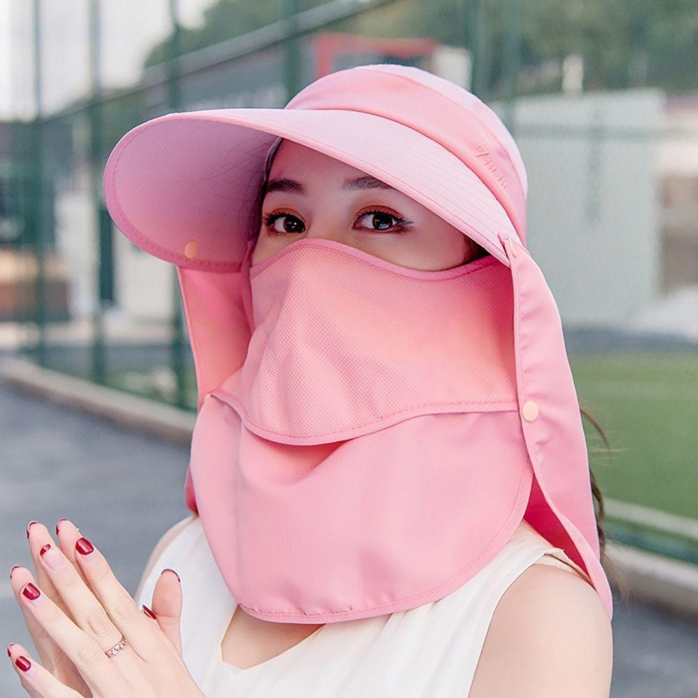 UV Protection Tea Picking Cap Anti-uv Beach Cap Detachable Fisherman Cap  Women