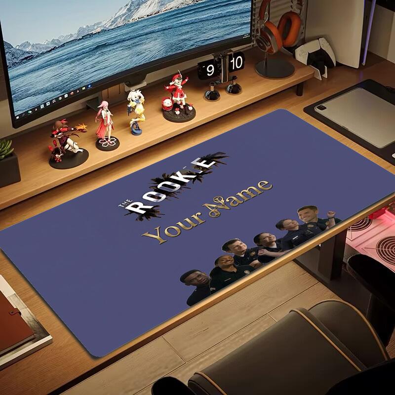 The Rookie Custom Name Large Size Mouse Pad Large Gaming Table Cushion Non-slip Laptop Tablet Big Mousepad XXL Mat Mini PC Playmat With Lock edge